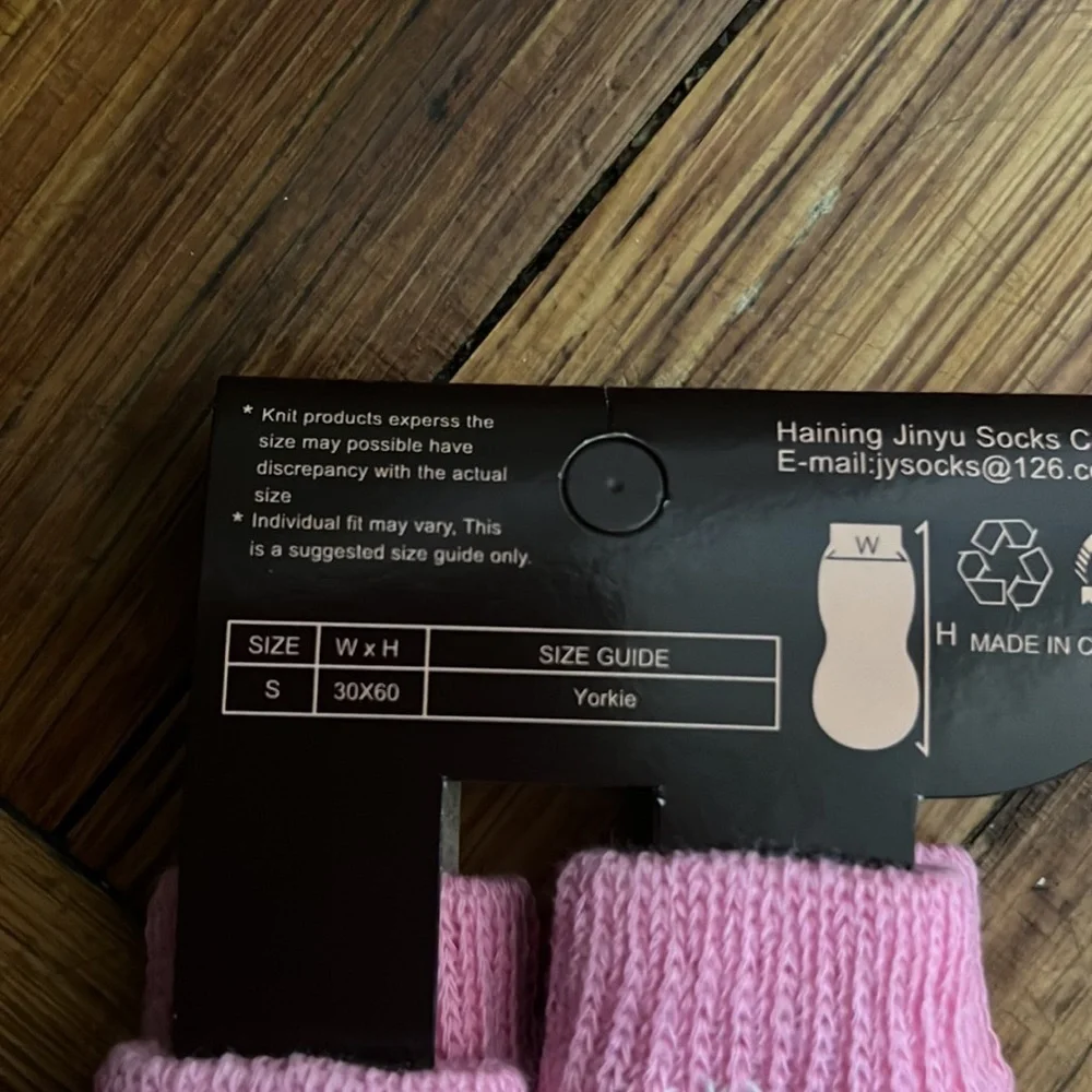 New small heart dog socks